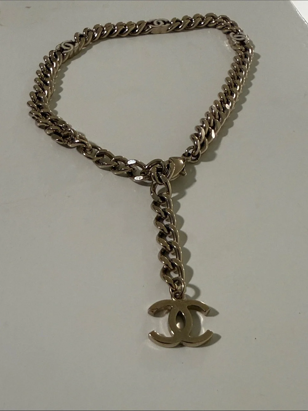CHANEL Gold-Tone Chain Necklace